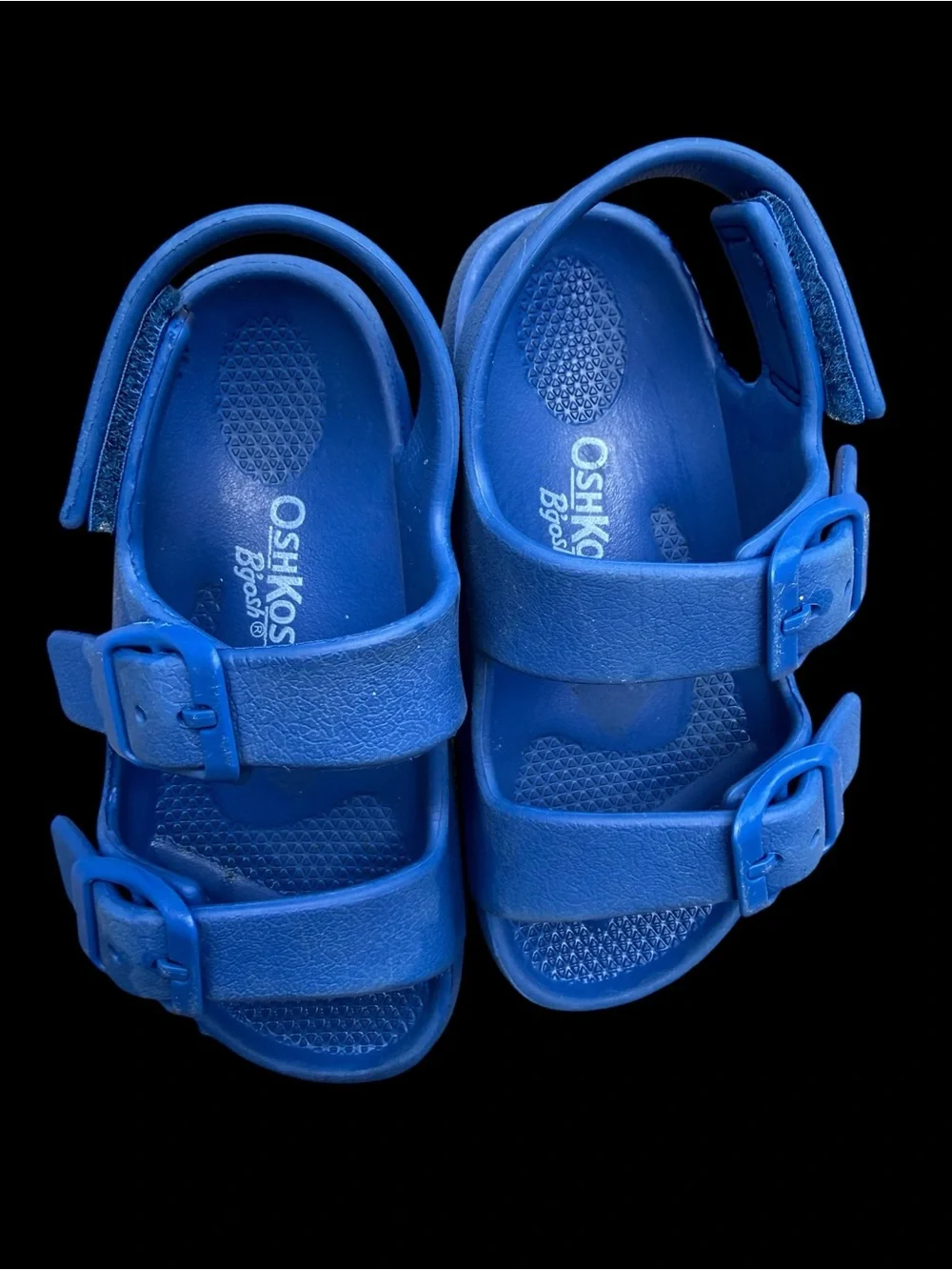 Kids Blue Adjustable Strap Sandals Unisex